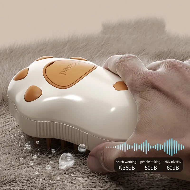 Electric Cat Steam Brush – 3-In-1 Pet Grooming Comb with Water Spray for Cats and Dogs, USB Rechargeable