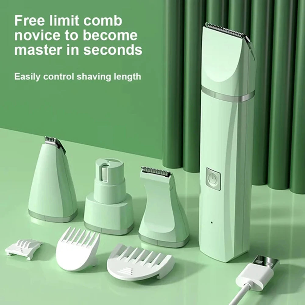 4 in 1 Electric Pet Grooming Kit - Hair Trimmer, Clippers, Nail Grinder for Cats & Dogs