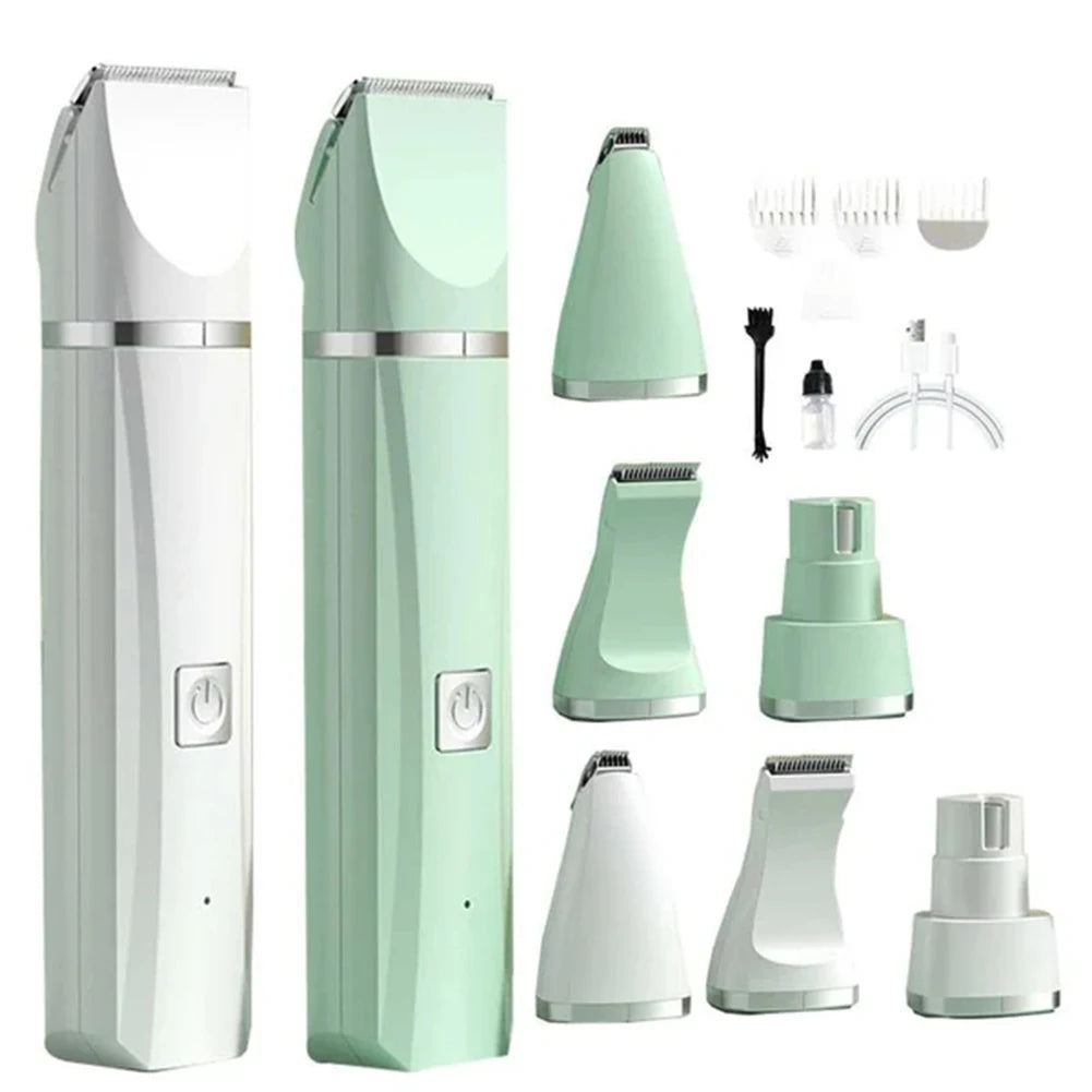 4 in 1 Electric Pet Grooming Kit - Hair Trimmer, Clippers, Nail Grinder for Cats & Dogs