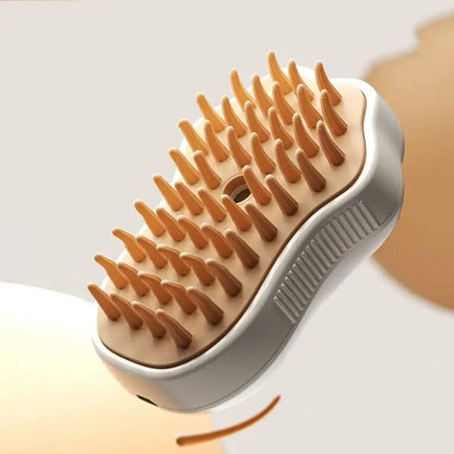 Electric Cat Steam Brush – 3-In-1 Pet Grooming Comb with Water Spray for Cats and Dogs, USB Rechargeable