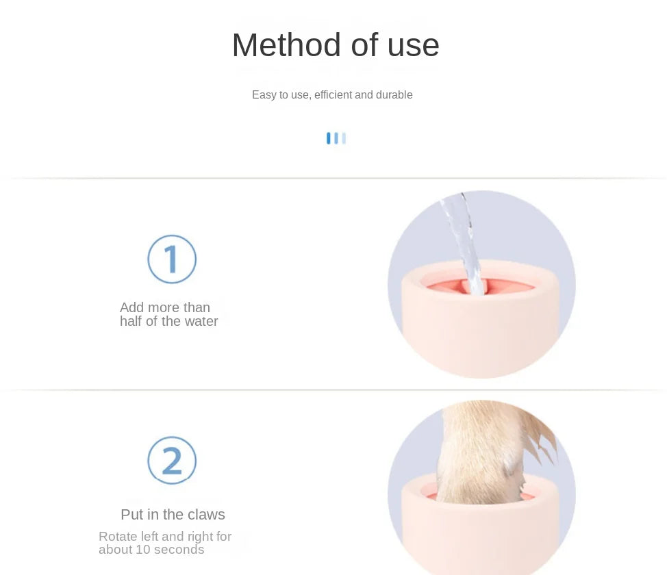 Pet Foot Washer Cup Silicone Soft Foot Cup Cat Foot Cleaning Bucket Dog Paw Cleaner Cup Manual Quick Feet Wash Cleaner